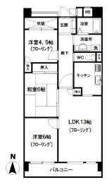 川口パークホームズプライムコート(3LDK/4階)の間取り写真