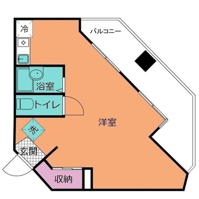 ベルボヌール大手町(ワンルーム/7階)の間取り写真