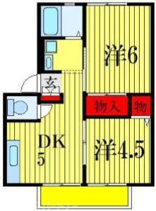 アメニティ西船I(2DK/1階)の間取り写真