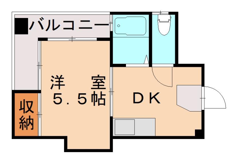 ハウスニューオータニ(1DK/2階)の間取り写真