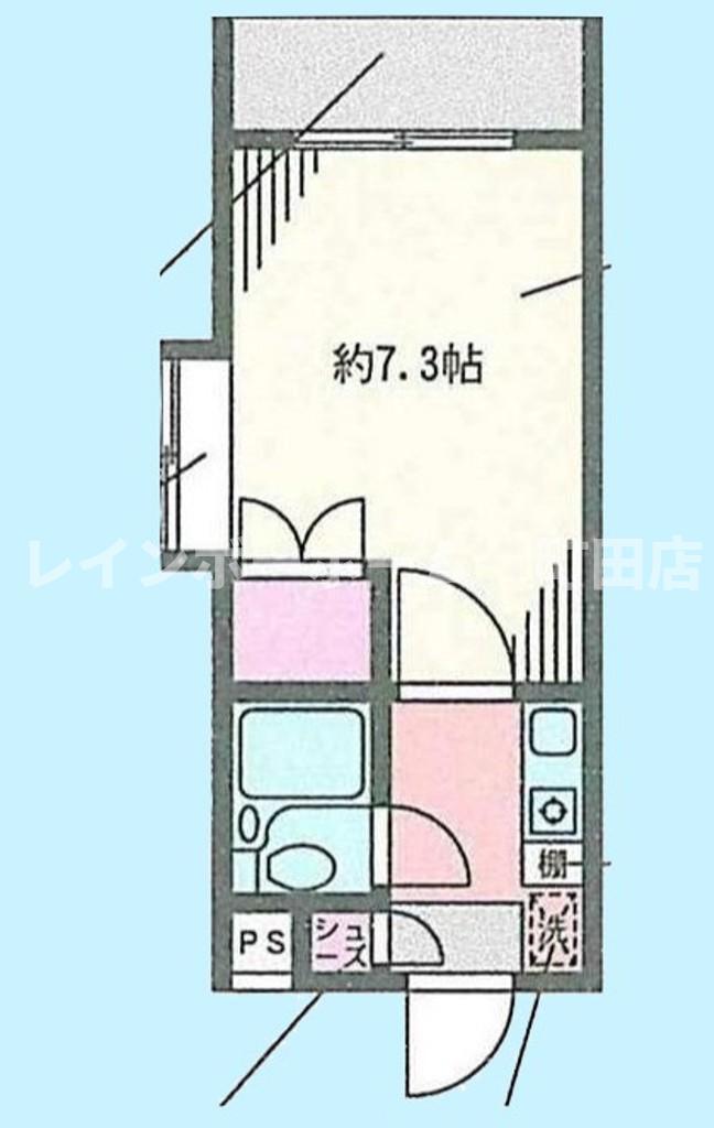 ジュネパレス相模原07(1K/3階)の間取り写真