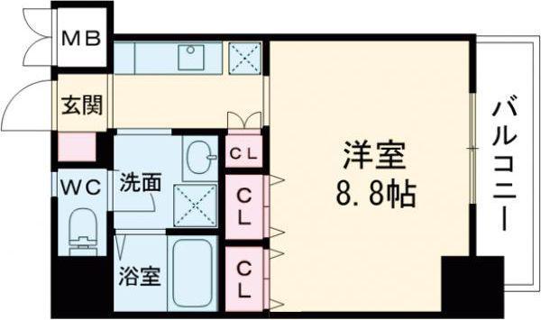 TKアンバーコート甲斐町西(1K/3階)の間取り写真