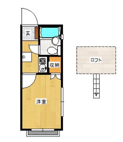 サンパレス大久保壱番館(1K/1階)の間取り写真