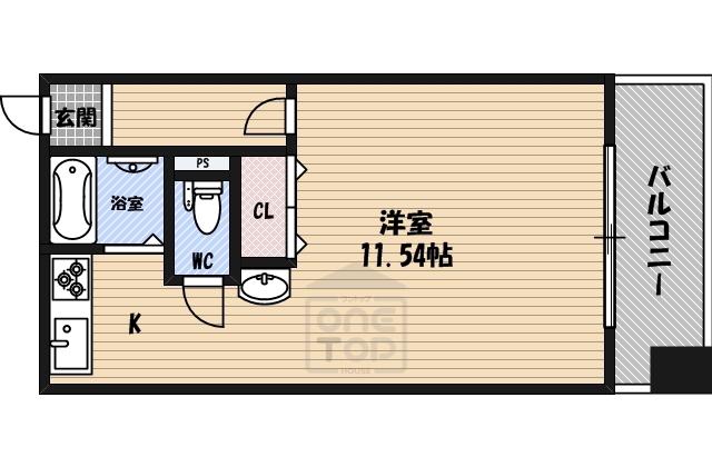 H´S FLATS(ワンルーム/3階)の間取り写真