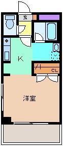 キュウブEX(1K/4階)の間取り写真