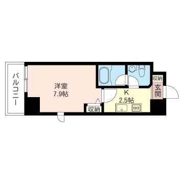 CUARTO TCC(1K/5階)の間取り写真