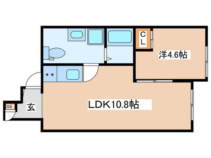 スマートライズ自由が丘(1LDK/3階)の間取り写真
