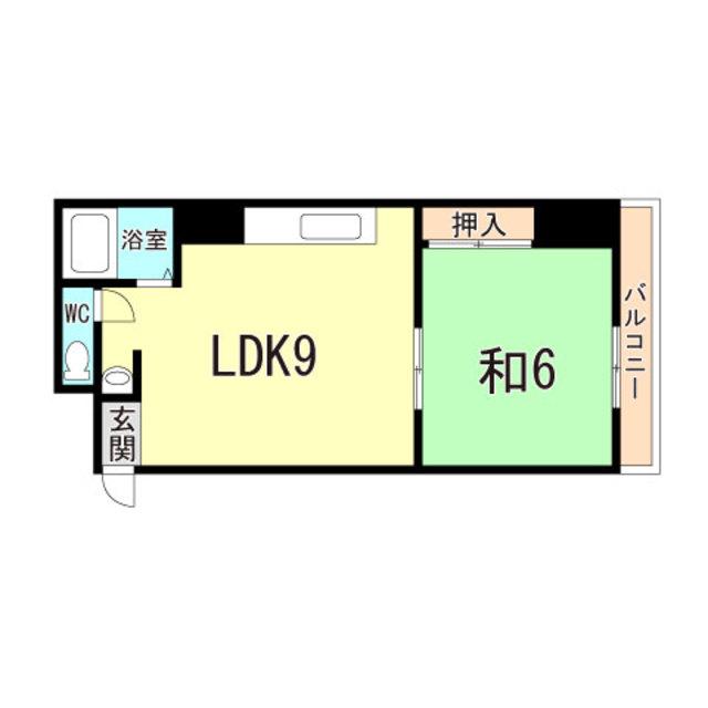 サングリーンハイツ(1LDK/2階)の間取り写真
