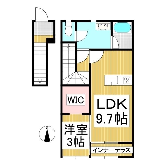 ベル・オネット(1LDK/2階)の間取り写真