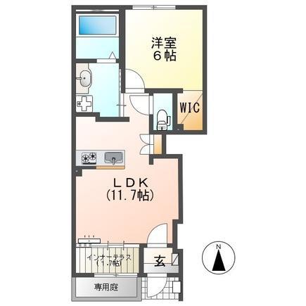 名鉄豊川線 諏訪町駅 徒歩17分 2階建 新築(1LDK/1階)の間取り写真