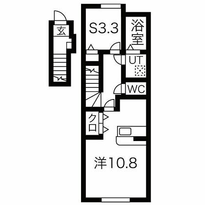 グラース(1LDK/2階)の間取り写真