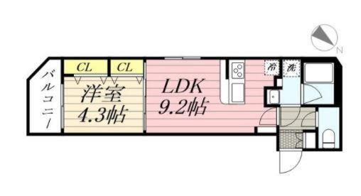 GRANPASEO麻布十番 グランパセオ麻布十番(1LDK/12階)の間取り写真