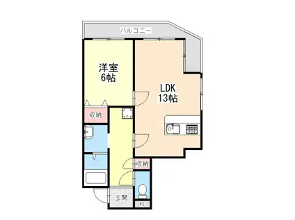 スマイルガーデン(1LDK/4階)の間取り写真