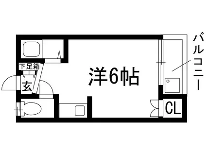 花屋敷日進ビル(1K/3階)の間取り写真