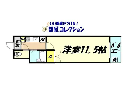 ロイヤルリージェント(1K/8階)の間取り写真