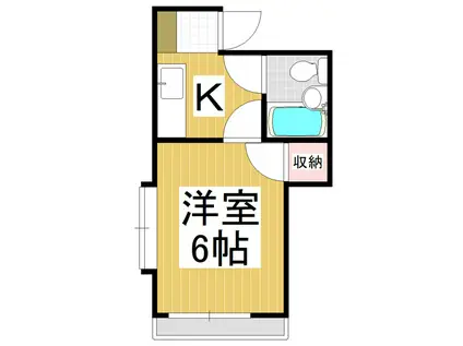ハイツF(1K/3階)の間取り写真