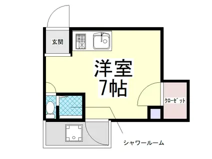 ホワイエMIYAMACHI(ワンルーム/3階)の間取り写真