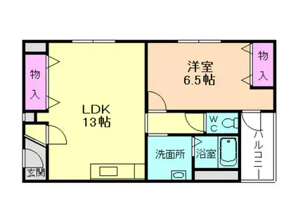 セントラルハイツ(1LDK/3階)の間取り写真