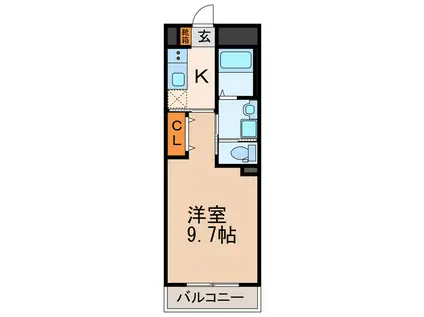 けやきアパートメント(1K/1階)の間取り写真