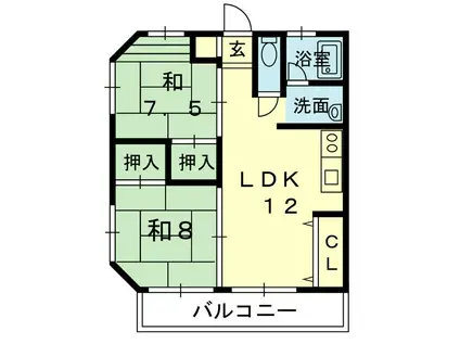 マルトクマンションとしま(2LDK/2階)の間取り写真