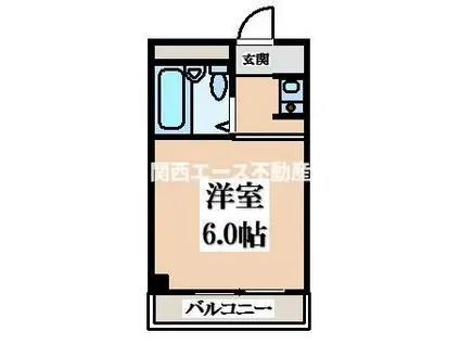 YOUハイム衣摺II番館(ワンルーム/4階)の間取り写真