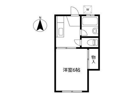 宮城アパート(1K/1階)の間取り写真