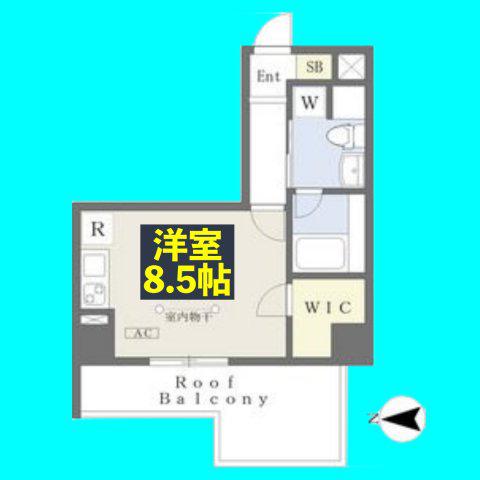 COZY阿由知通(ワンルーム/7階)の間取り写真