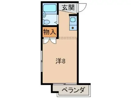 プチメゾンつもり(ワンルーム/2階)の間取り写真