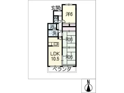 東綜ハンズマンション丹陽(3LDK/1階)の間取り写真