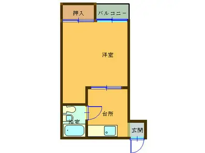 マンションナイスロード(1K/3階)の間取り写真