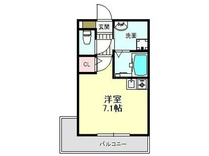 ツインエクセルダイドー(1K/2階)の間取り写真