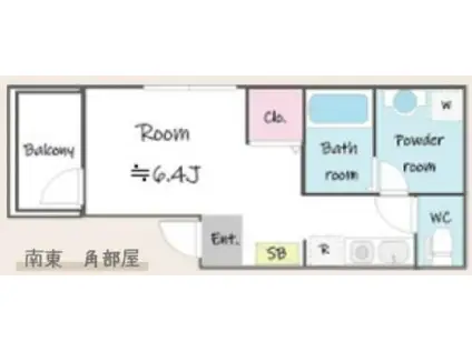 MELDIA行徳(1K/3階)の間取り写真