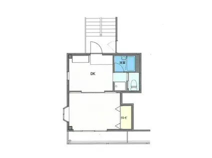 ドミール王子(1DK/2階)の間取り写真