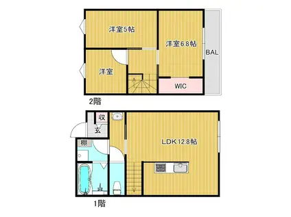 レガート近江八幡(3LDK/1階)の間取り写真