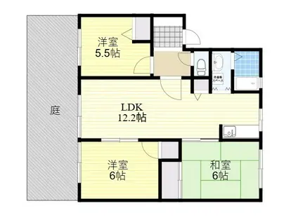 サンヴィレッヂ あいおい(3LDK/1階)の間取り写真