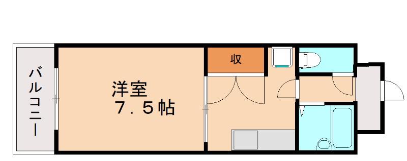 グランド アイ 小倉(1K/1階)の間取り写真
