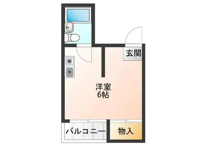 フォレスト・イレブン(ワンルーム/2階)の間取り写真