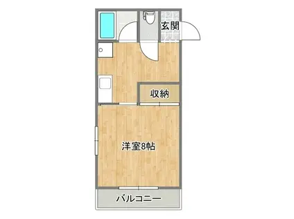 エクセレント新南部(1DK/3階)の間取り写真