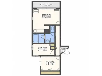 SEAGULL N208(2LDK/2階)の間取り写真