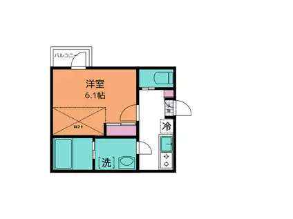 KEIAI RESIDENCE 新松戸II(1K/1階)の間取り写真