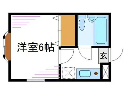 ビックフラットII(1K/1階)の間取り写真