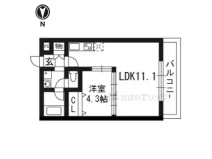 メゾンプレジール(1LDK/2階)の間取り写真