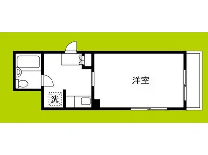 キッポー平野上町(1K/2階)の間取り写真