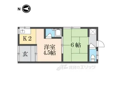 大西文化(2K/1階)の間取り写真