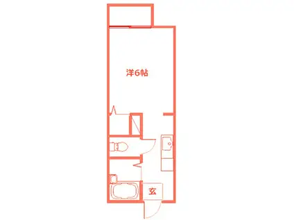 ジュネス和田山A(ワンルーム/2階)の間取り写真