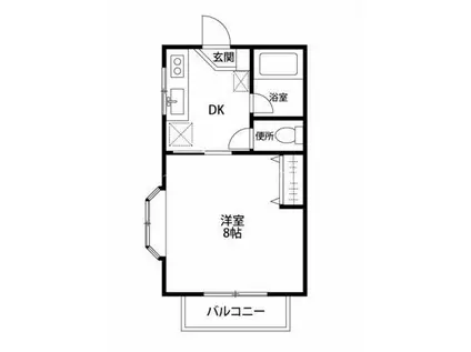 タウニーホワイトベル(1K/1階)の間取り写真