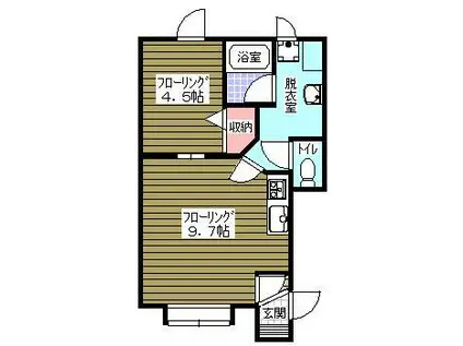 パークアベニューVI(1DK/1階)の間取り写真