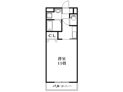 エスポワールII(1LDK/2階)の間取り写真
