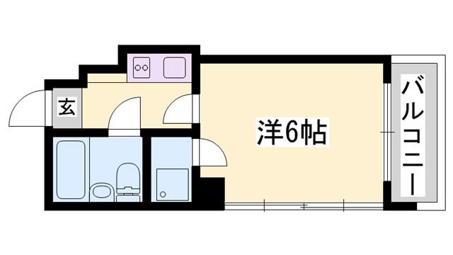 ベルトピア手柄I(ワンルーム/2階)の間取り写真