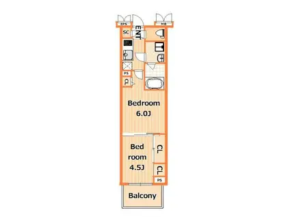 ガーラ横濱関内グランドステージ(2K/9階)の間取り写真